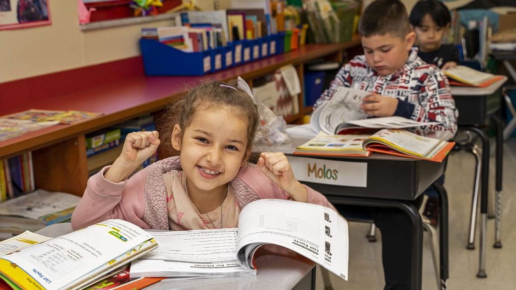 students in class