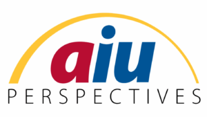 AIU Perspectives Logo - 1 The red, blue, and yellow AIU logo with the word "Perspectives" underneath it in black.