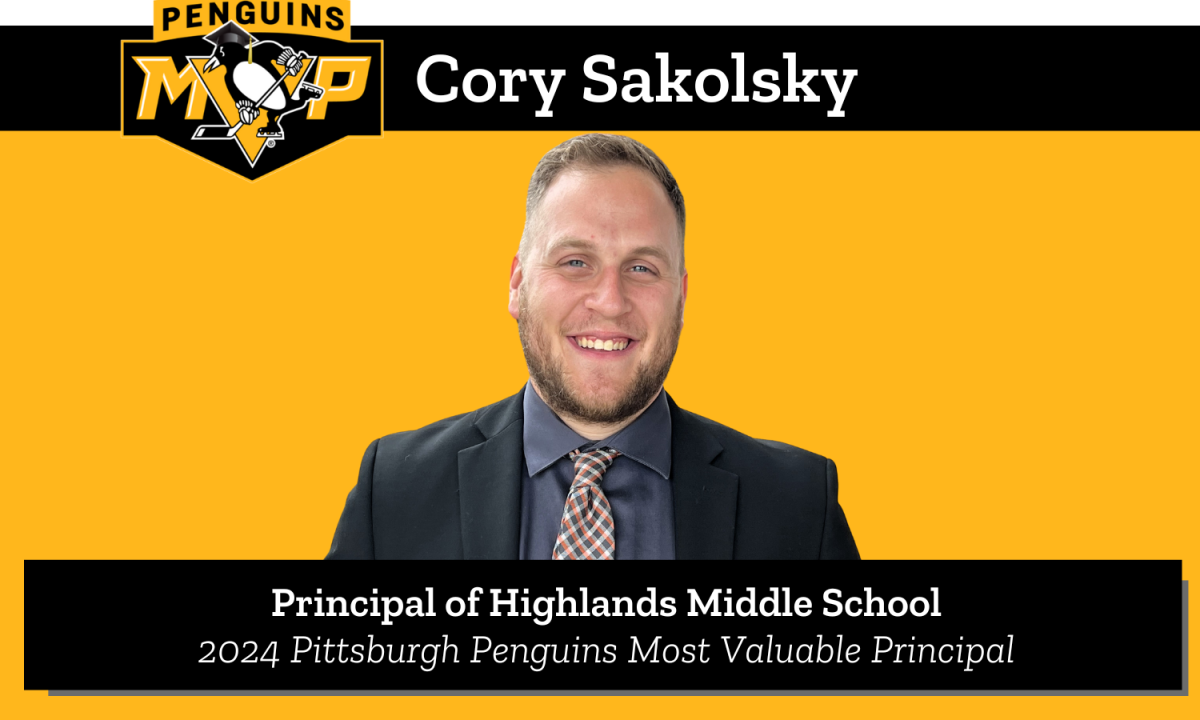 Penguins MVP 2024 Most Valuable Principal Honoree: Cory Sakolsky, Principal of Highlands Middle School