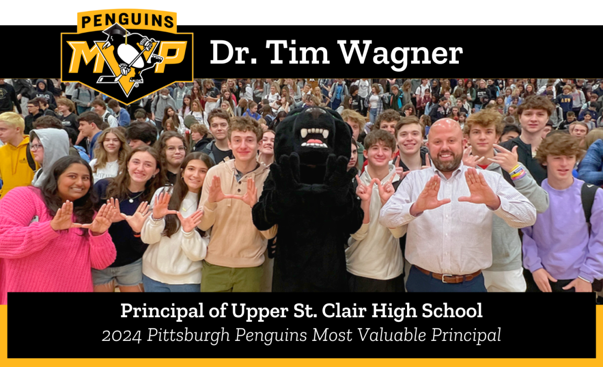 Penguins MVP 2024 Most Valuable Principal Honoree: Dr. Tim Wagner, principal of Upper St. Clair High School in the Upper St. Clair School District.