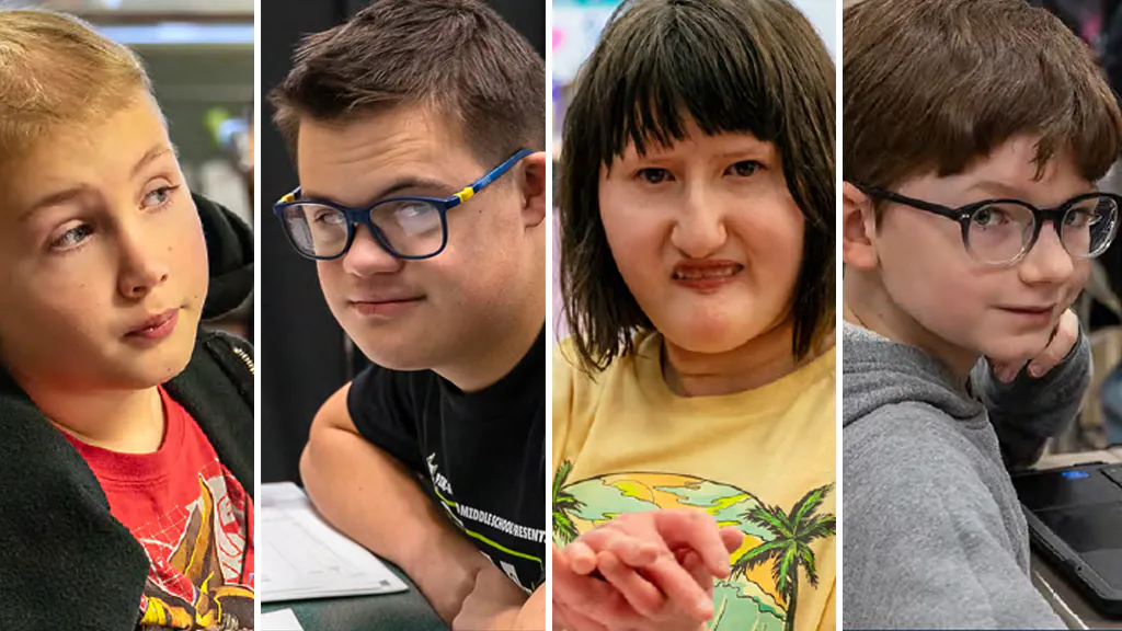 four special education students featured in prospectus publication
